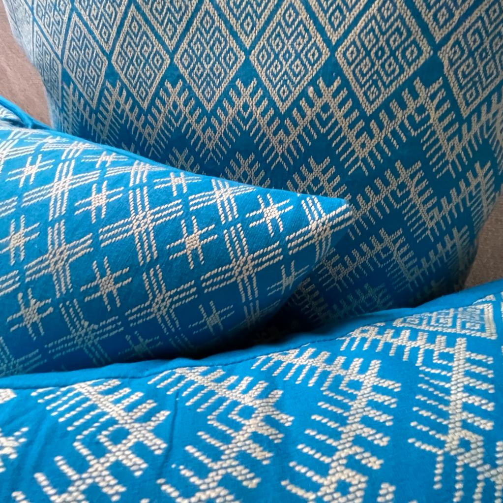 Cushion Kachin turquoise beige 40x40 cm