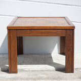 Coffee table wood top parquet