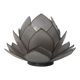 Lotus flower photophore in mother-of-pearl and brass