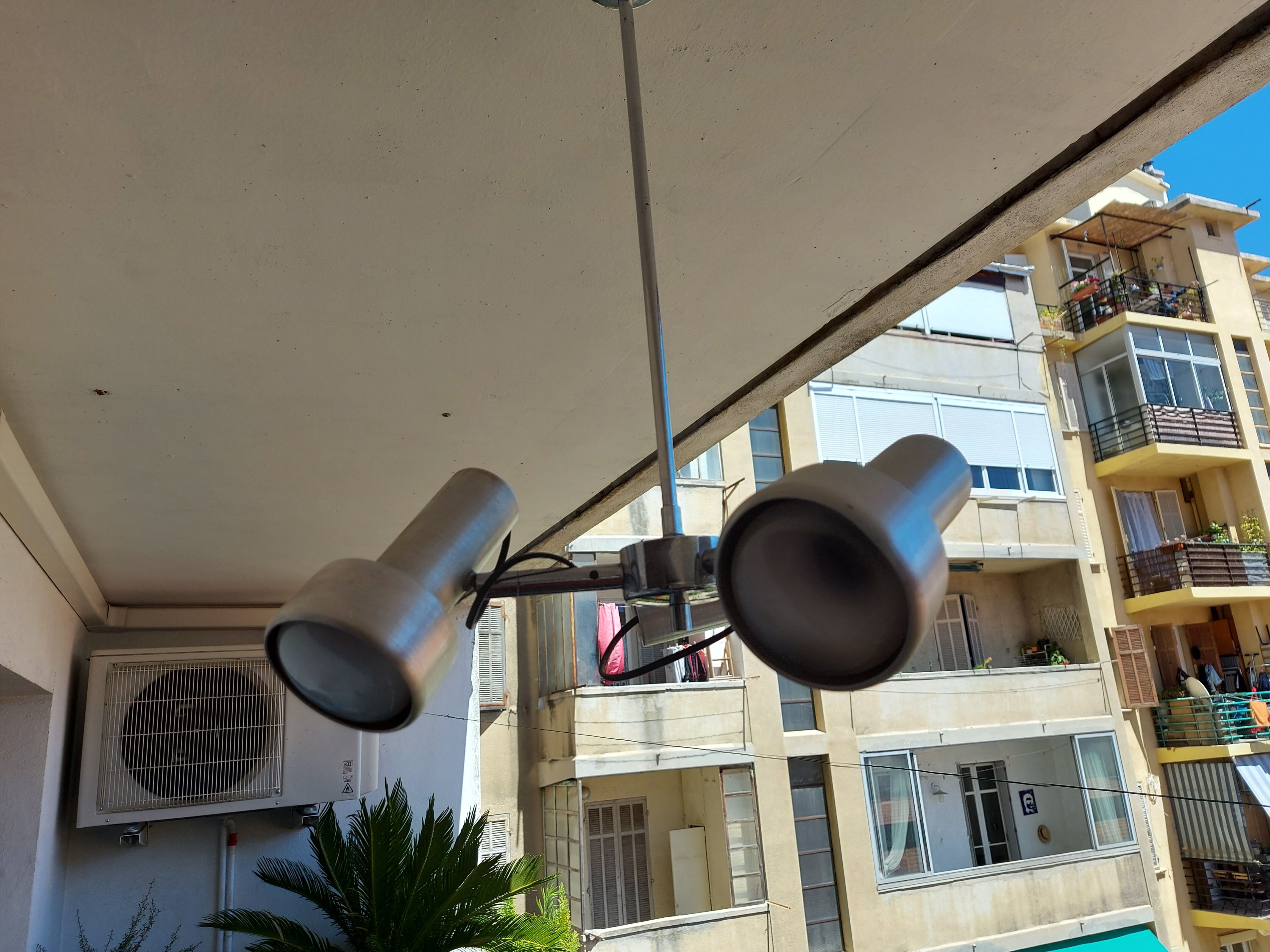 Suspension vintage 70's 3 spots orientable