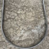 Lot 4 Italian chairs, Cidue camel leather and chrome 1970