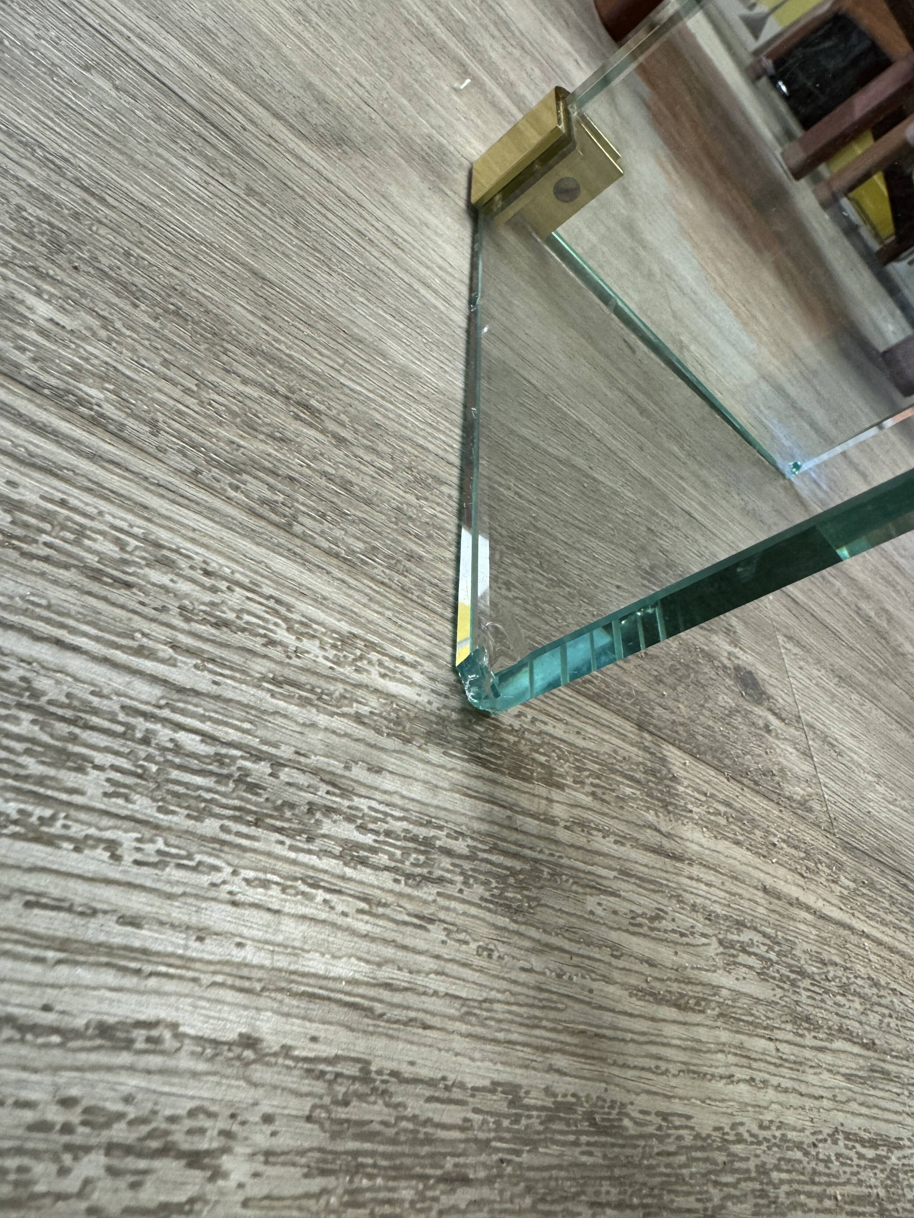 Vintage glass coffee table 70s