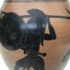 Reproduction of a Greek Attic-style black-figure vase depicting warriors