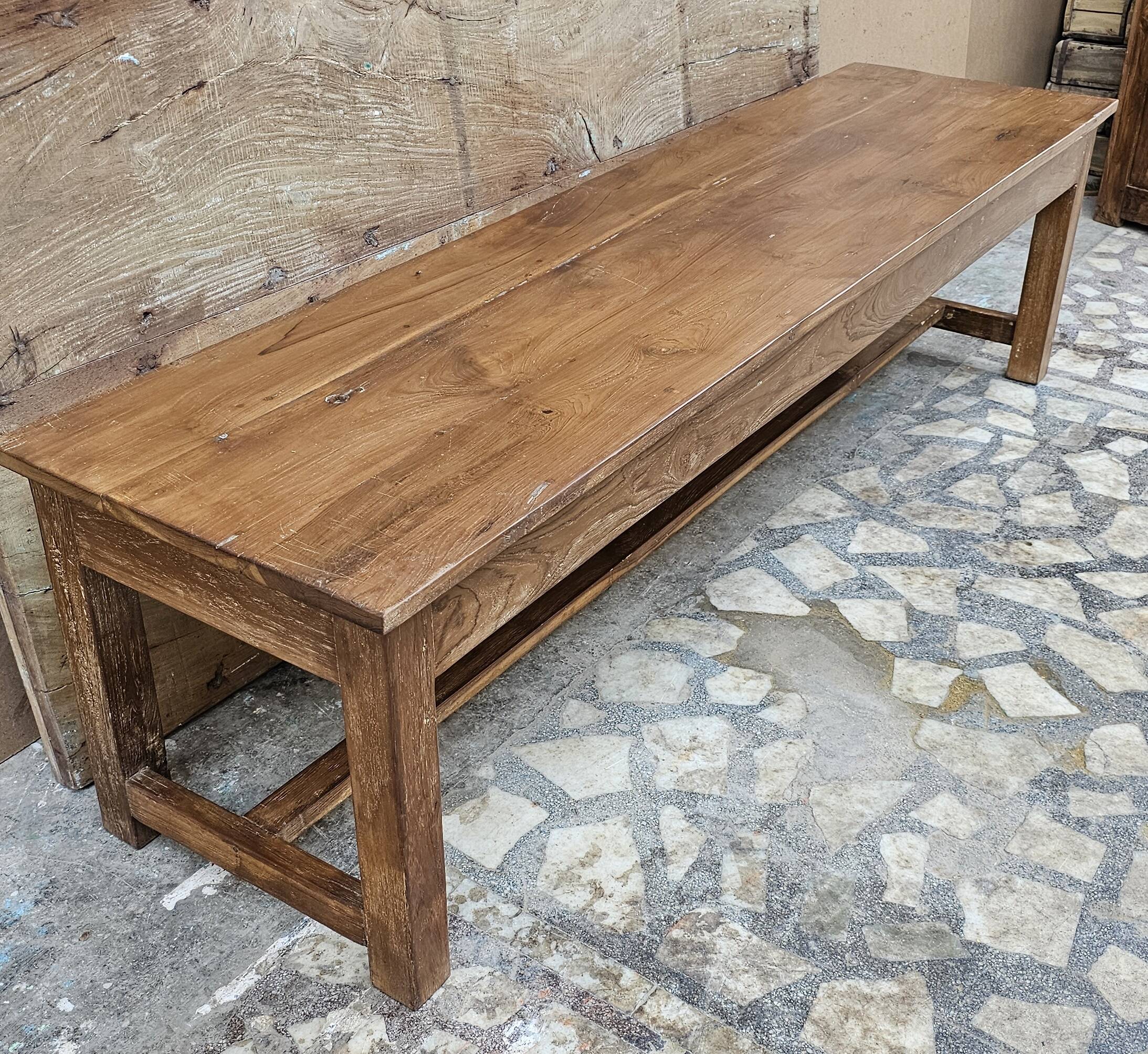 Old Burmese teak bench