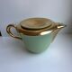 Duo of teapot and green milk pot sage 50s