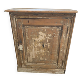 One-door stripped pine sideboard