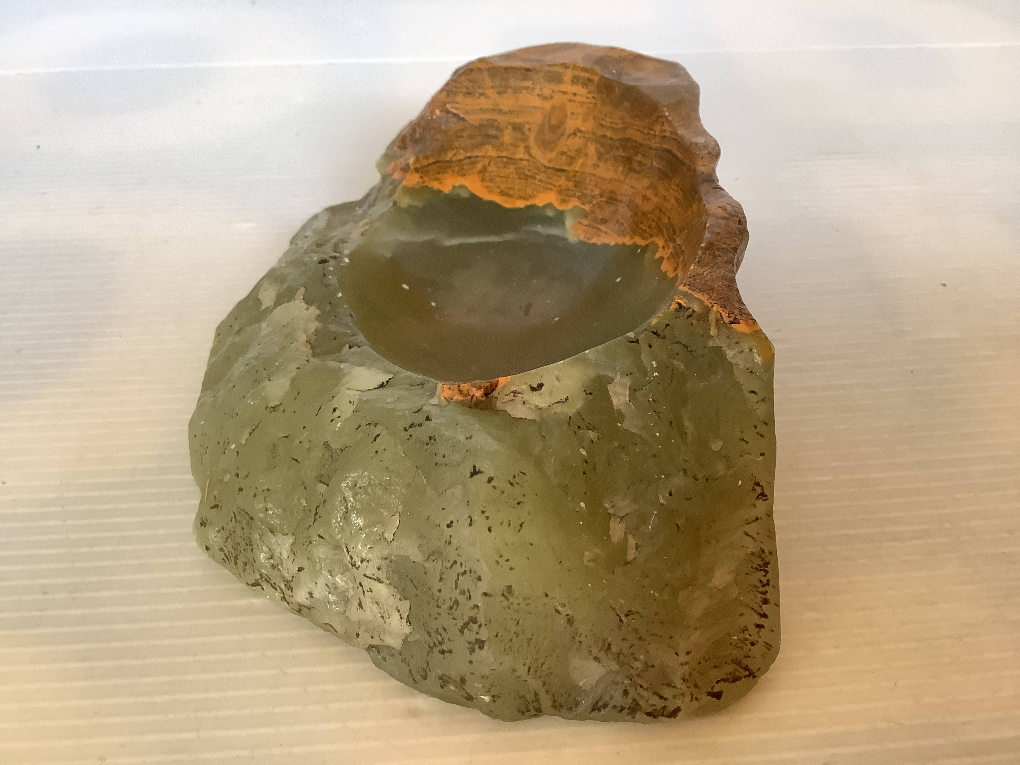 Green onyx ashtray tray