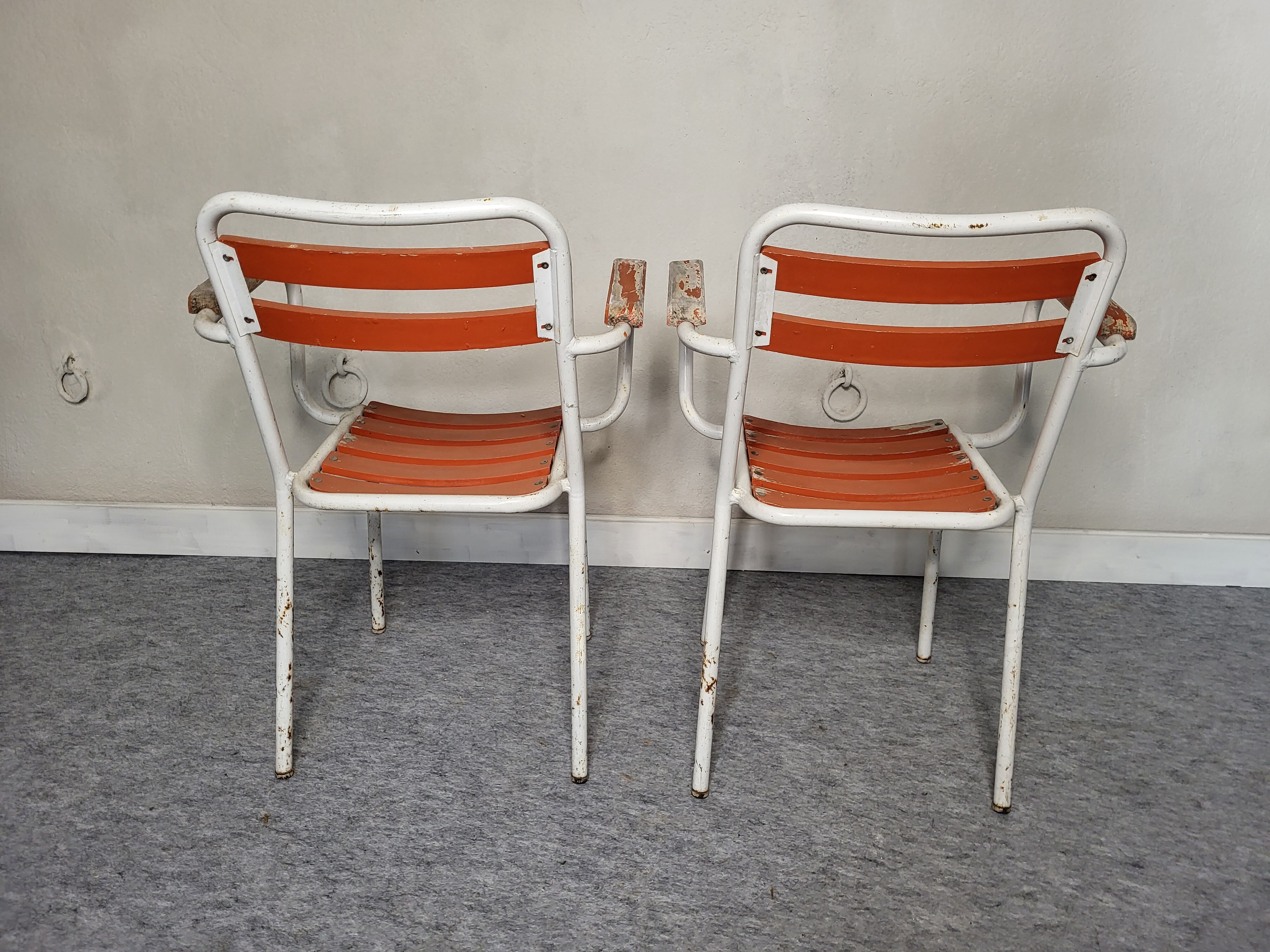 Set of 2 armchairs Tolix T2 50s