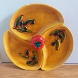 Aperitif serving dish in slip stamped Vallauris