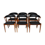 6 Scandinavian teak chairs by Andersen 1960
