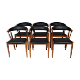 6 Scandinavian teak chairs by Andersen 1960