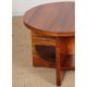 Table basse ronde en noyer et palissandre, XXe siècle