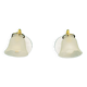 Pair of brass wall sconces and glass tulips vintage decoration lighting fixture