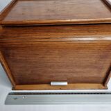 Letter door with roller shutter style art deco light oak