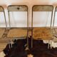 Set of 5 folding metal chairs