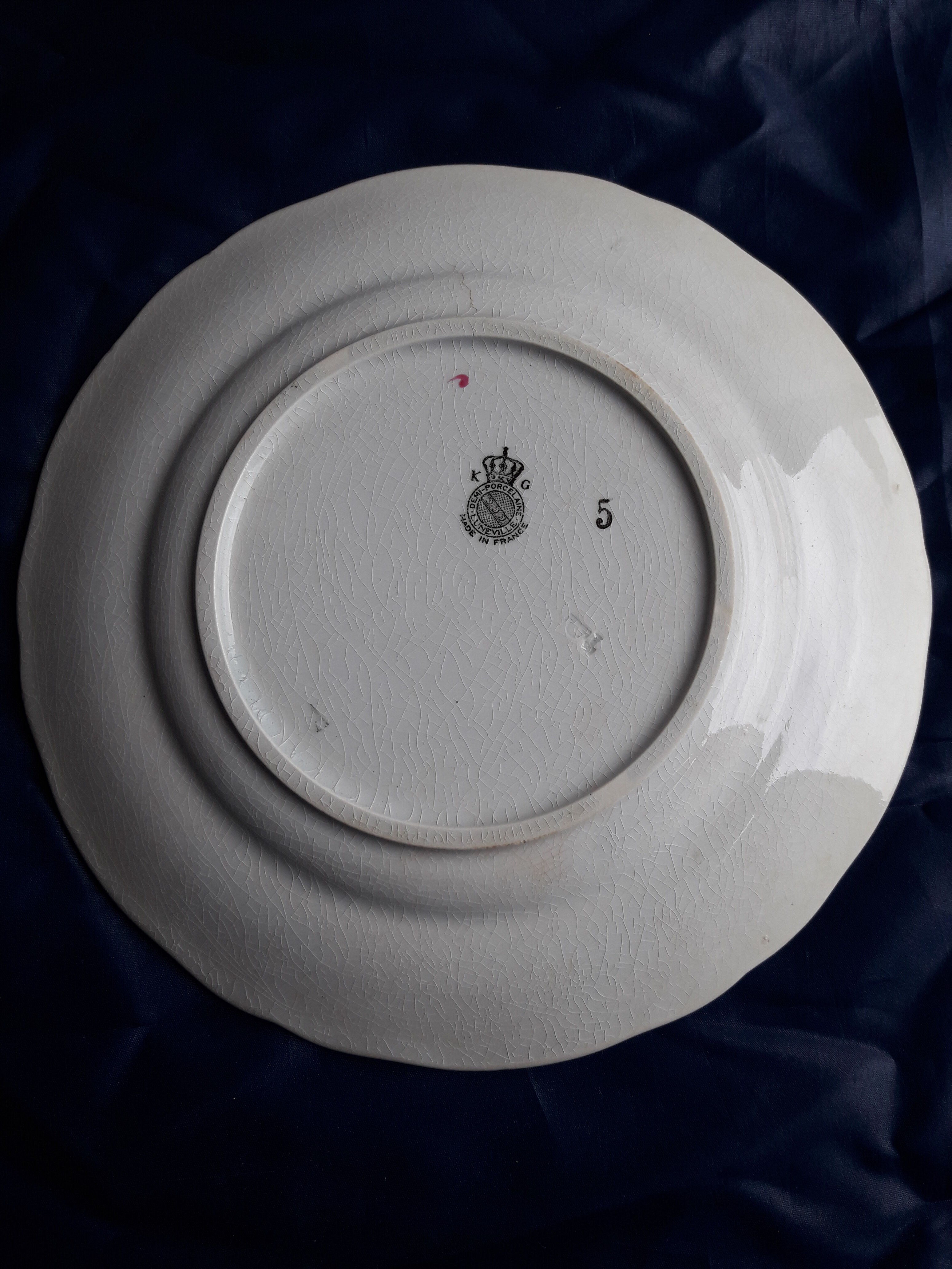 Lunéville half porcelain plate diam 22.5 cm