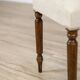 Mid-Century Neoclassical Louis XVI Style Bench with Cream Upholstery and Fluted