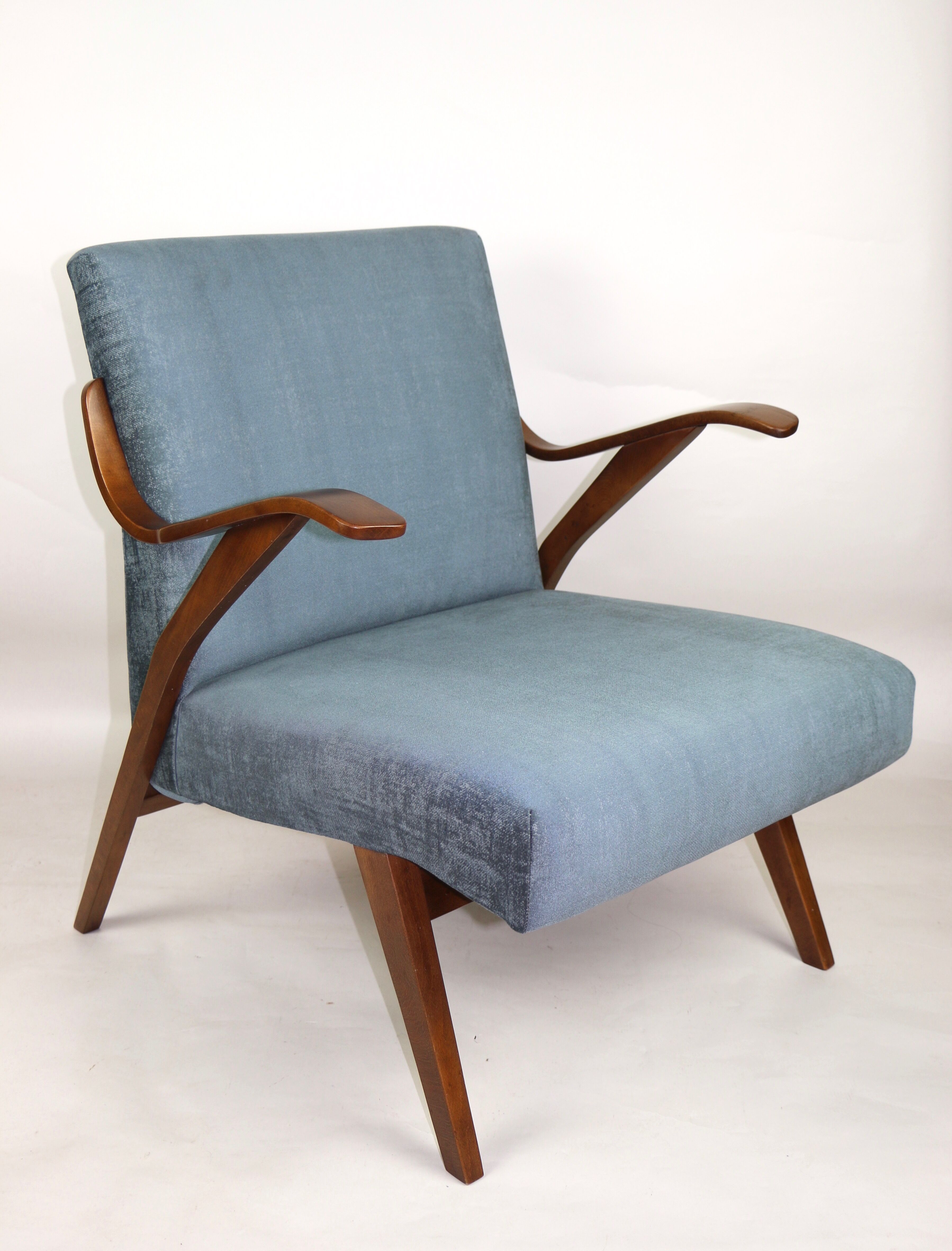 Czech Vintage Grey Chameleon Armchair, 1970s