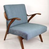 Czech Vintage Grey Chameleon Armchair, 1970s