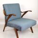 Czech Vintage Grey Chameleon Armchair, 1970s