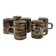 Lot de 6 tasses a café en céramique émaillée, travail vers 1970