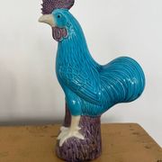 Coq turquoise porcelaine Chine