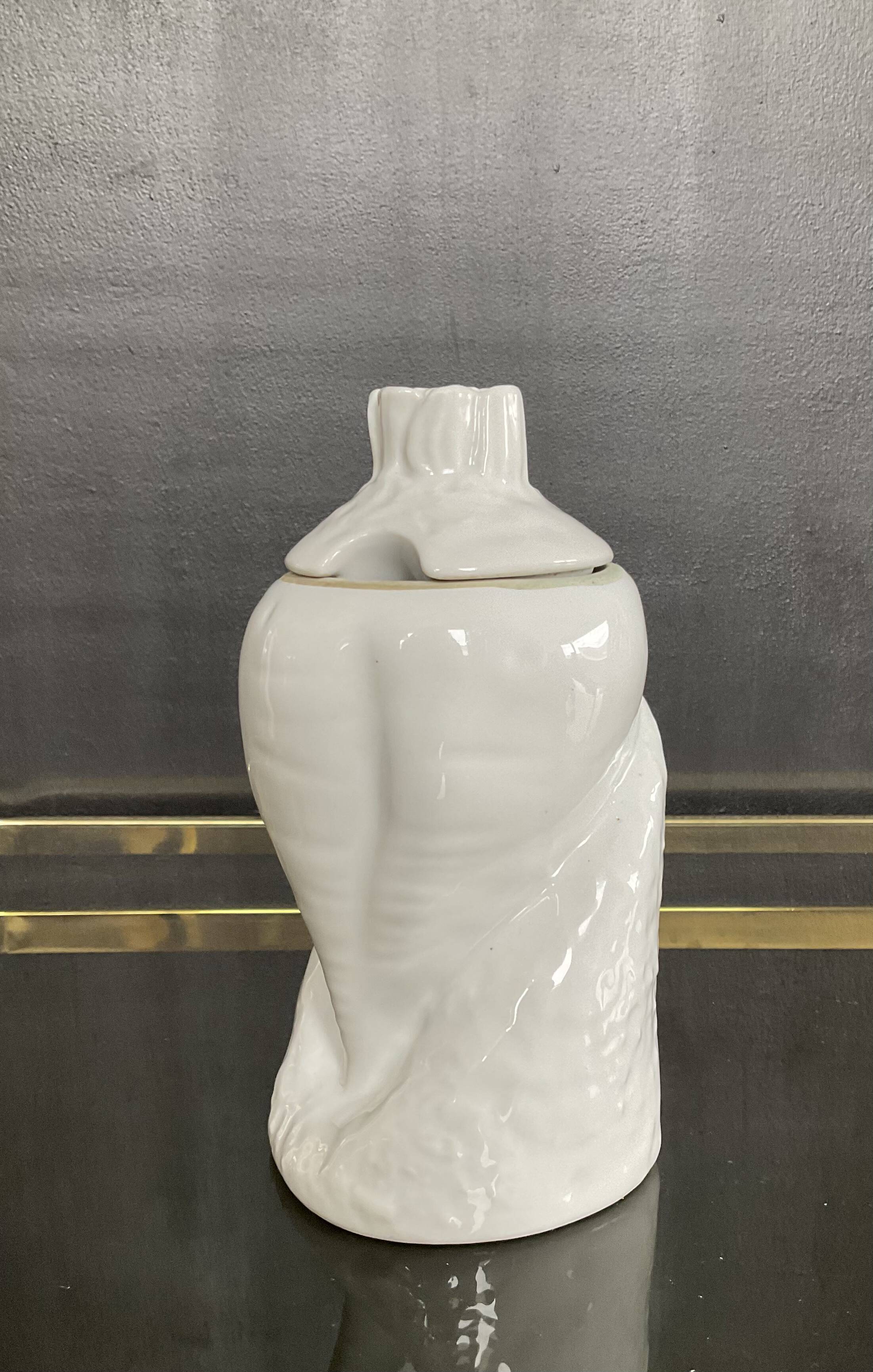 Old covered pot in porcelain Germany