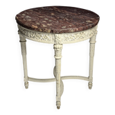 Table de café guéridon en marbre rouge du 19ème siècle