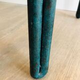 Pair of wrought iron sofa ends and glass tops