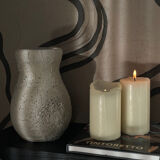 Textured beige vase