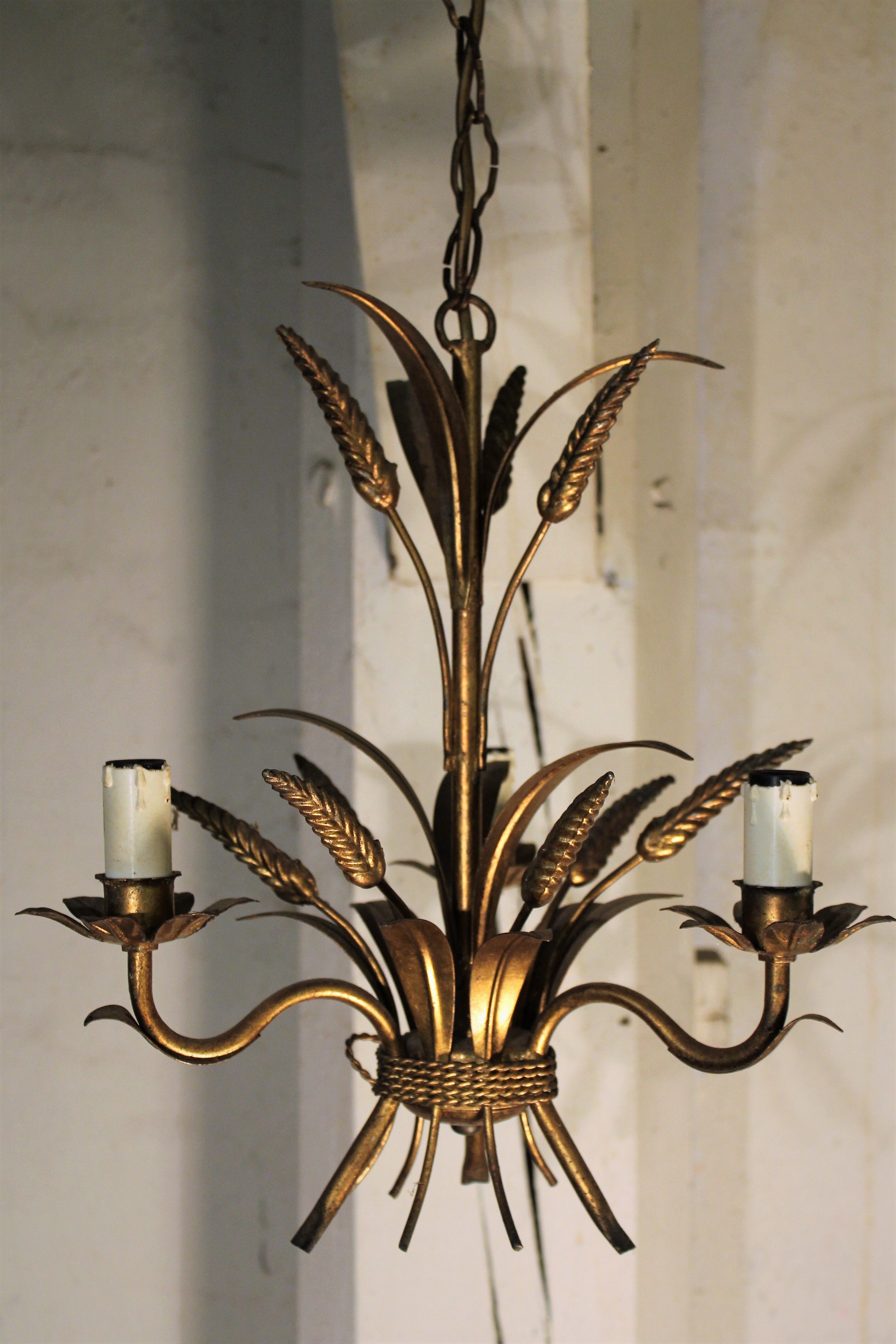 Lustre suspension "Epi de blé" vintage 1960