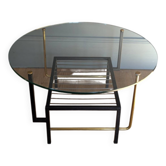 50s coffee table, asymmetrical design