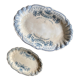 Set of 2 raviers, vintag dishes in iron earth, Regency model of Saint Amand