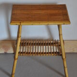 Vintage bamboo side table