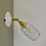 Vintage bubble glass tulip wall light