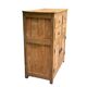 Parisian art deco sideboard in solid raw wood with pyrographed decorations, 1929