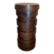Massive brutalist wooden stool