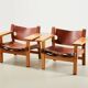 Borge Mogensen Pair of Spanish Chairs model 2226 for Fredericia Denmark 1958