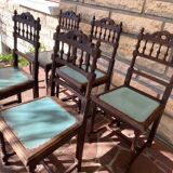 Lot 5 chaises style Henri II