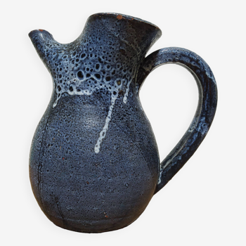 Blue stoneware pitcher