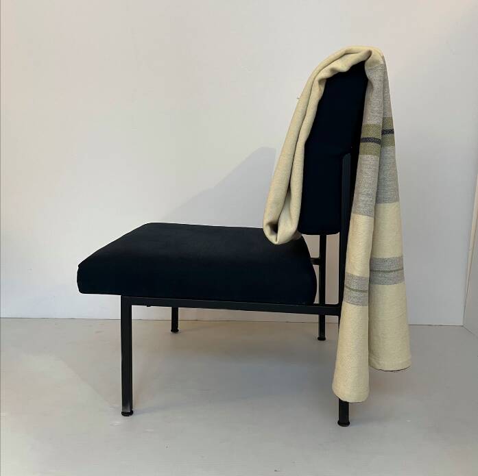 70s metal armchair