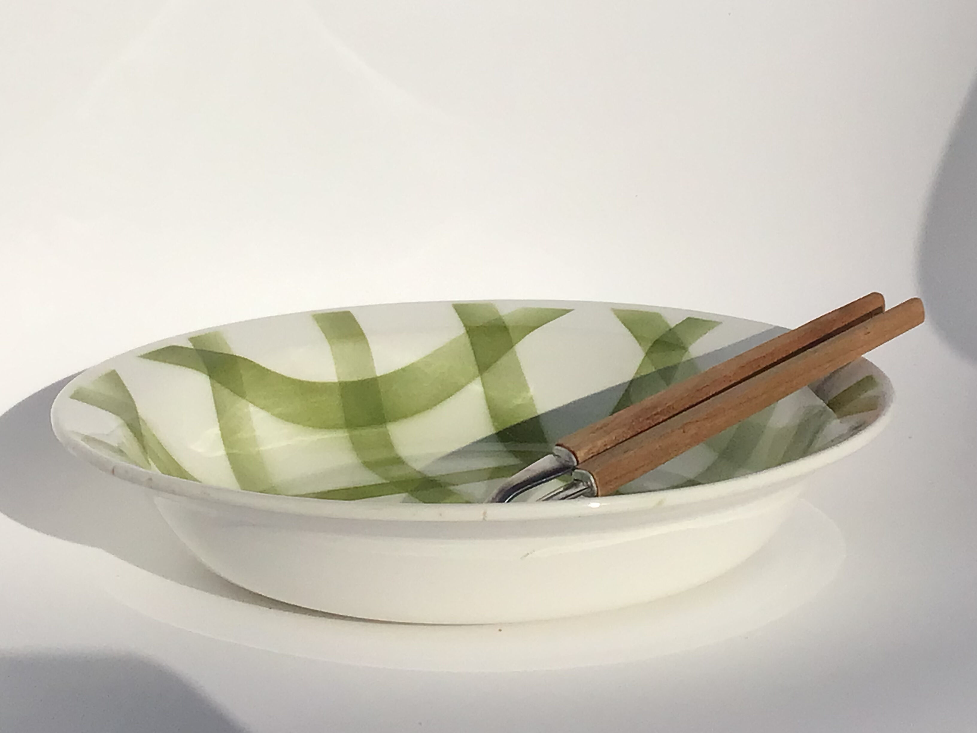 Hollow dish Moulin des Loups model Olive tablecloth diameter 26,5cm
