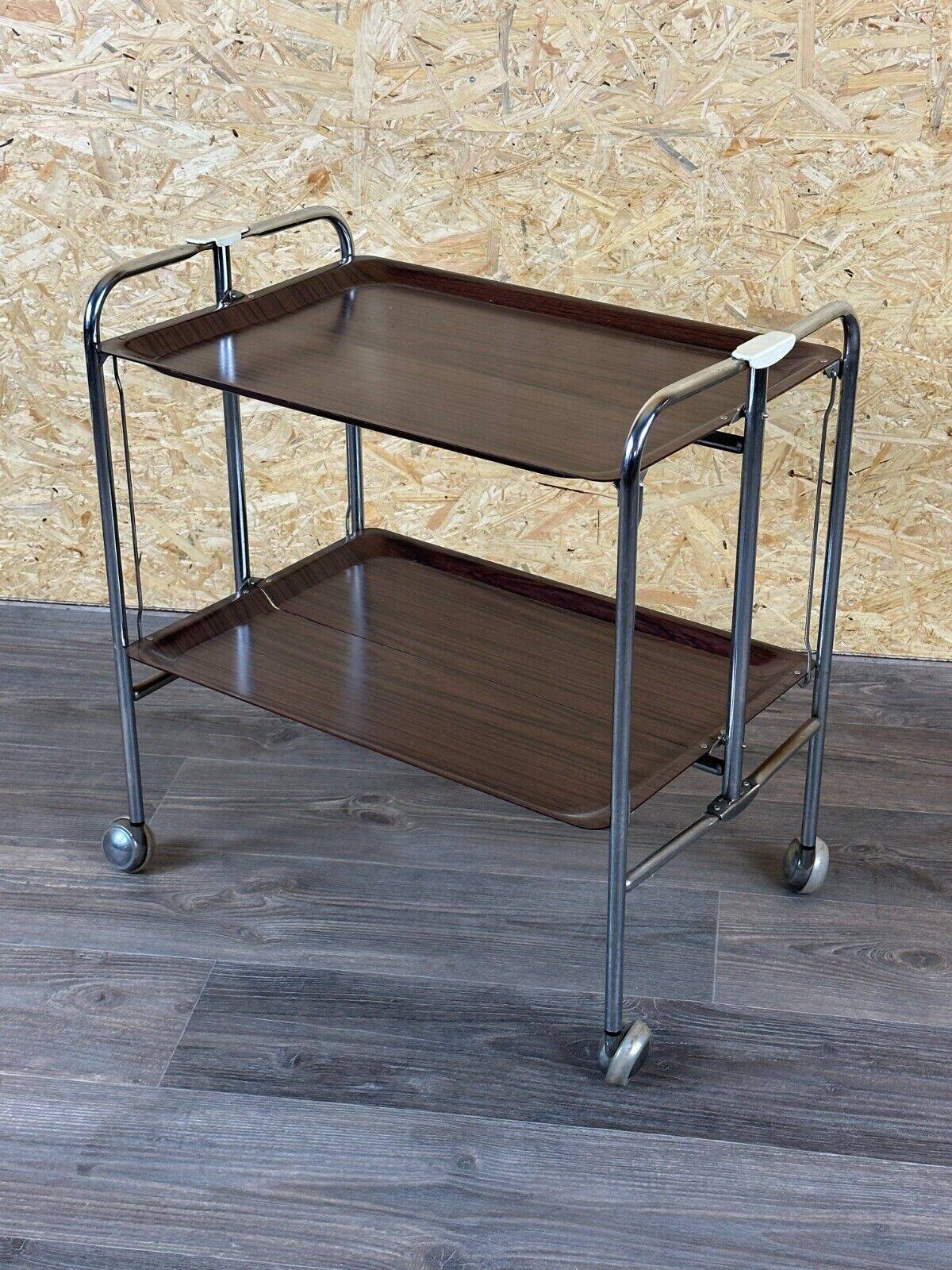 60s 70s serving trolley dinette side table space age brown design