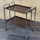 60s 70s serving trolley dinette side table space age brown design