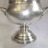 Old champagne bucket with vintage silver metal cooler Medici