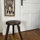 Brutalist wooden tripod stool