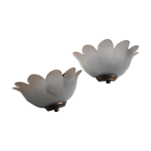 Duo d'appliques "fleur de lotus"