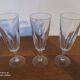 Set of 3 Baccarat or Saint Louis crystal champagne flutes