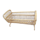 Rattan and bamboo child bed