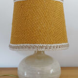 Ceramic table lamp and burlap